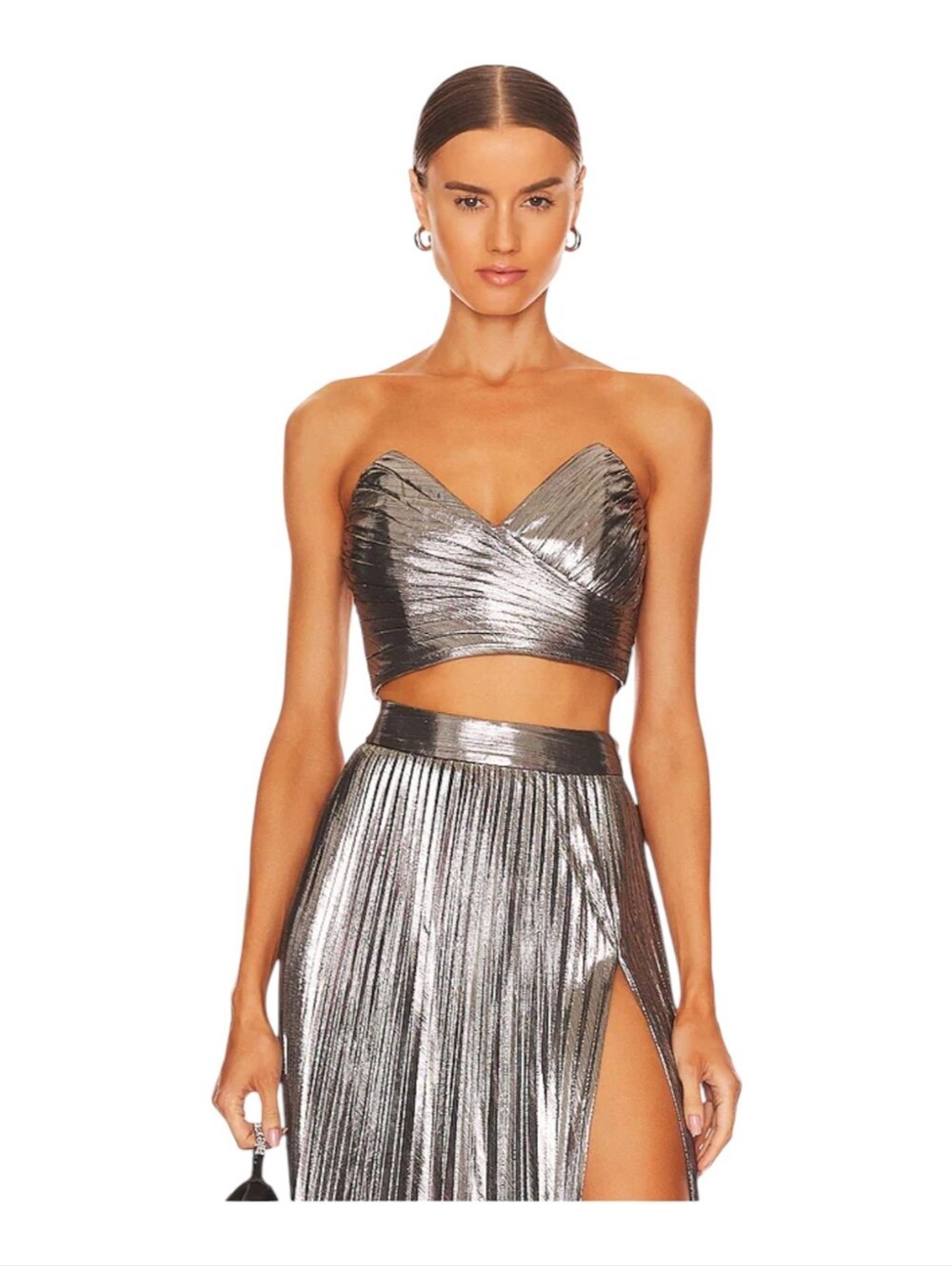 Retrofete Sophia Top in Gunmetal Size XS $395